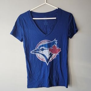 Toronto Blue Jays Cotton V-Neck Tee Genuine Merch sz M